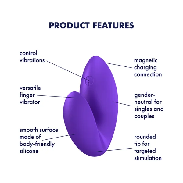 Satisfyer Love Riot Finger Vibrator Stimulator - Purple — image 2 of 6