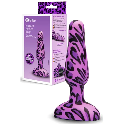 b vibe leopard novice 4 vibrating butt plug