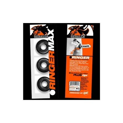 ringer max 3 pc cockring set black