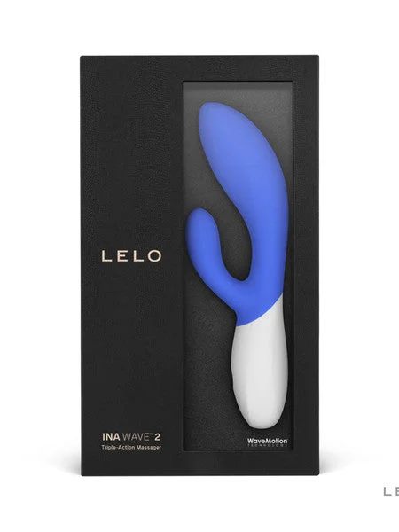 Lelo Ina Wave 2 Powerful Vibrator Wider Range Of Intensities Triple Action Massager - California Sky — image 2 of 3