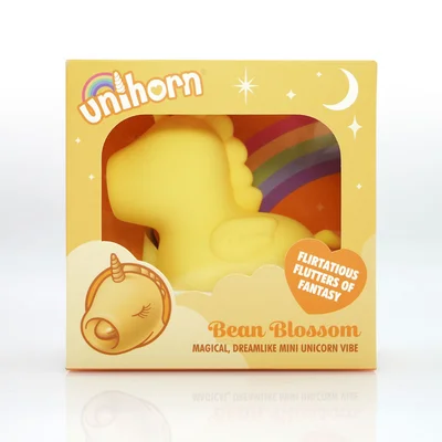 unihorn bean blossom yellow usb rechargeable flicking stimulator