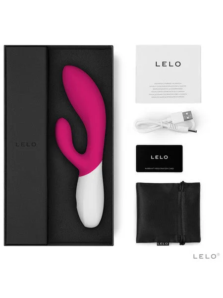 Lelo Ina Wave 2 Powerful Vibrator Wider Range Of Intensities Triple Action Massager - Cerise — image 3 of 3
