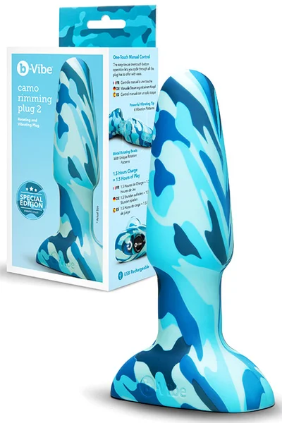 B-Vibe Camo Rimming & Vibrating 6" Butt Plug 2 — image 7 of 12