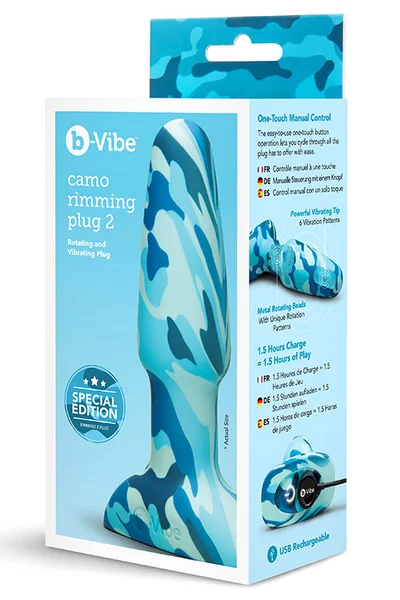 B-Vibe Camo Rimming & Vibrating 6" Butt Plug 2 — image 8 of 12