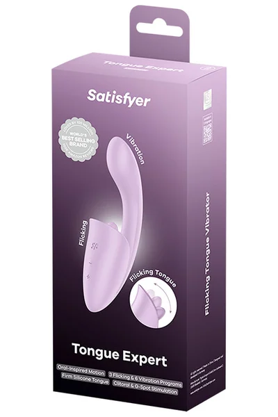 Satisfyer Tongue Expert 7" Flicking Tongue Rabbit Vibrator — image 5 of 5
