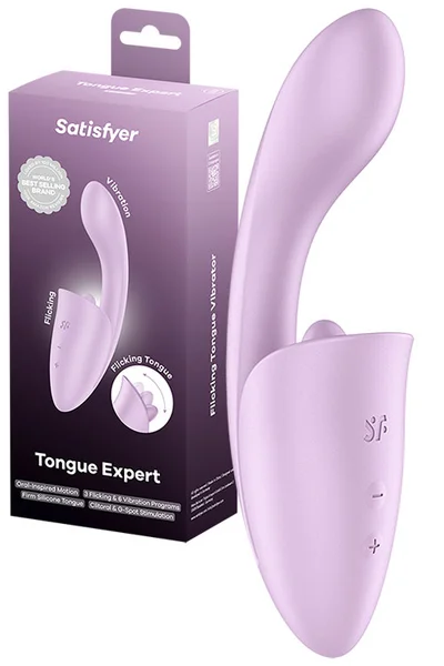 Satisfyer Tongue Expert 7" Flicking Tongue Rabbit Vibrator — image 11 of 15