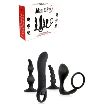 adam and eve intro to prostate butt plug kit 4 piece