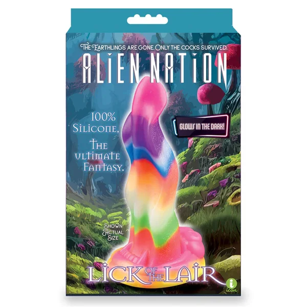 Alien Nation - Lick Of The Lair - Glow in Dark Rainbow 17.8 cm Fantasy Dong — image 3 of 3