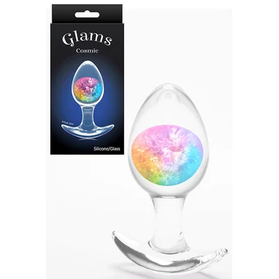 nsnovelties cosmic glams 37 rainbow butt plug