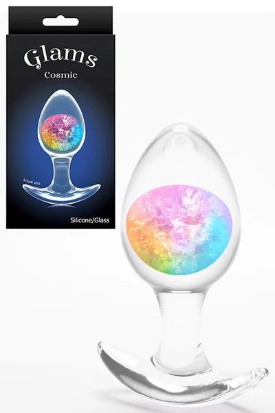 nsnovelties Cosmic Glams 3.7" Rainbow Butt Plug — image 3 of 4