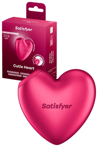 Satisfyer Cutie Heart 3.1" Battery Operated Air Pulse Clitoral Stimulator With Vibration — image 7 of 18