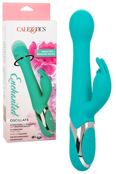 Calexotics Oscillate 9.75" Thrusting Rotating Rabbit Vibrator with Fluttering Clitoral Teaser — image 6 of 10