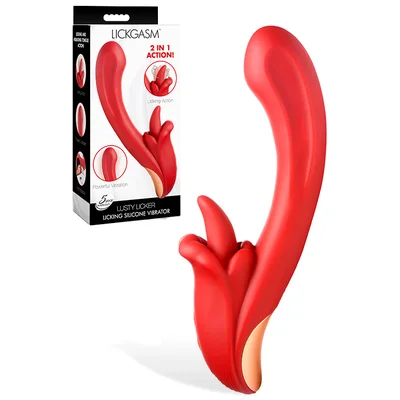 lickgasm lusty licker 77 licking silicone rabbit vibrator