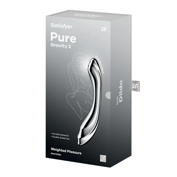 Satisfyer Pure Gravity 2 - Chrome Steel 21 cm Dildo — image 7 of 9