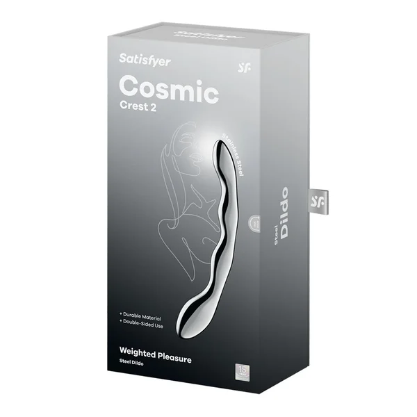Satisfyer Cosmic Crest 2 - Chrome Steel 20.5 cm Dildo — image 7 of 9