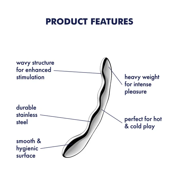 Satisfyer Cosmic Crest 2 - Chrome Steel 20.5 cm Dildo — image 2 of 9