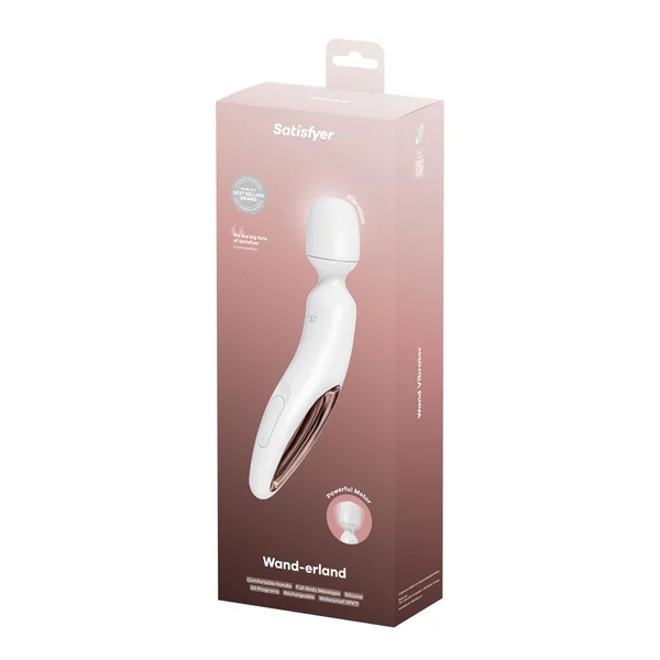 Satisfyer Wand-erland - White - White/Rose Gold USB Rechargeable Massage Wand — image 7 of 10