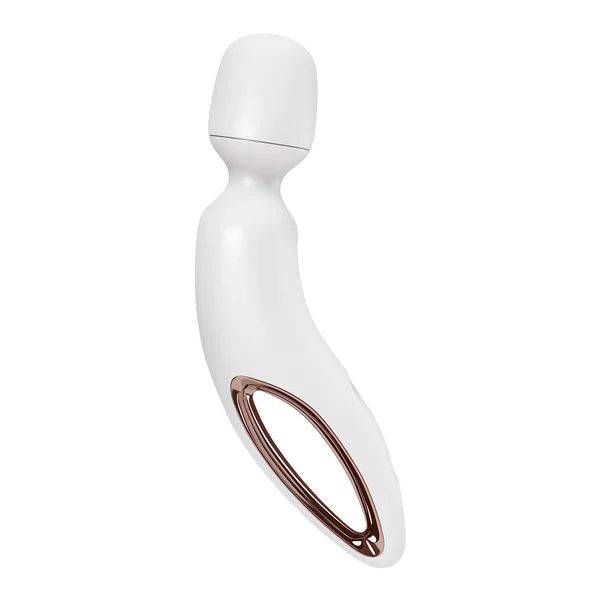 Satisfyer Wand-erland - White - White/Rose Gold USB Rechargeable Massage Wand — image 3 of 10