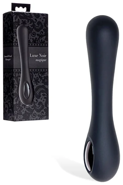 Adam and Eve Luxe Noir Magique 6.25" Smooth Wand Massager — image 4 of 9
