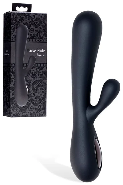 Adam and Eve Luxe Noir Lapine 6.75" Rabbit Vibrator — image 9 of 12