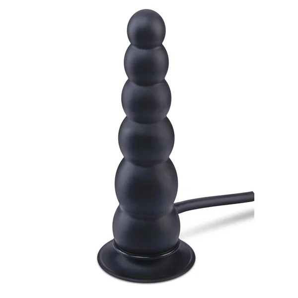 Size Up 7 Inch Ripple Inflatable Butt Plug - Black 20.3 cm Inflatable Butt Plug — image 4 of 8