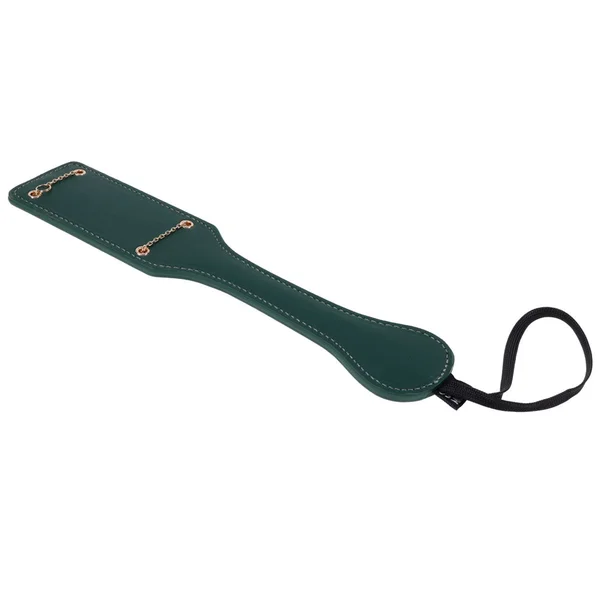 Sex & Mischief Indica Chain Impressions Paddle - Green/Gold Spanking Paddle — image 6 of 10