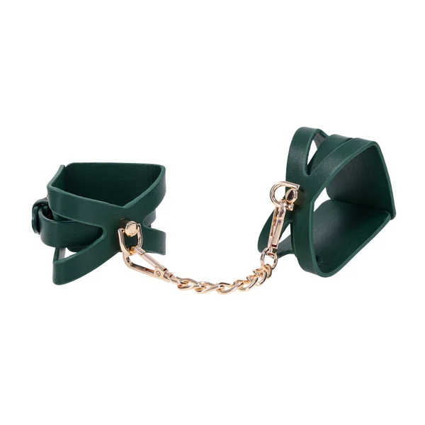 Sex & Mischief Indica Cutout Cuffs - Green/Gold Restraints — image 5 of 12