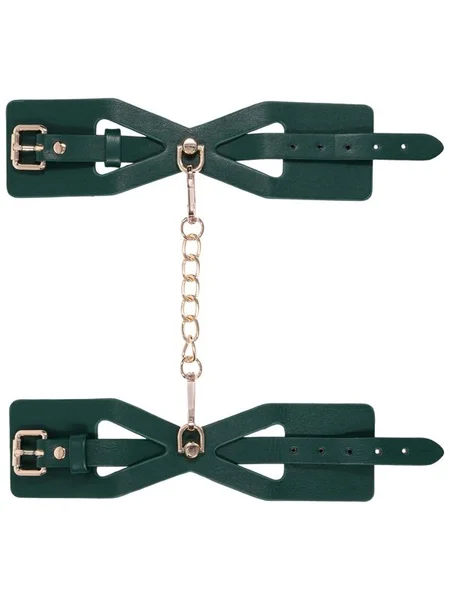 Sex & Mischief Indica Cutout Cuffs - Green/Gold Restraints — image 12 of 12