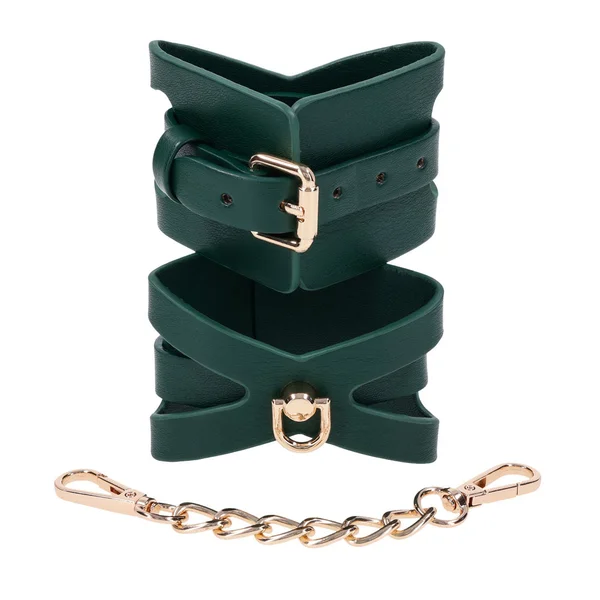 Sex & Mischief Indica Cutout Cuffs - Green/Gold Restraints — image 6 of 12