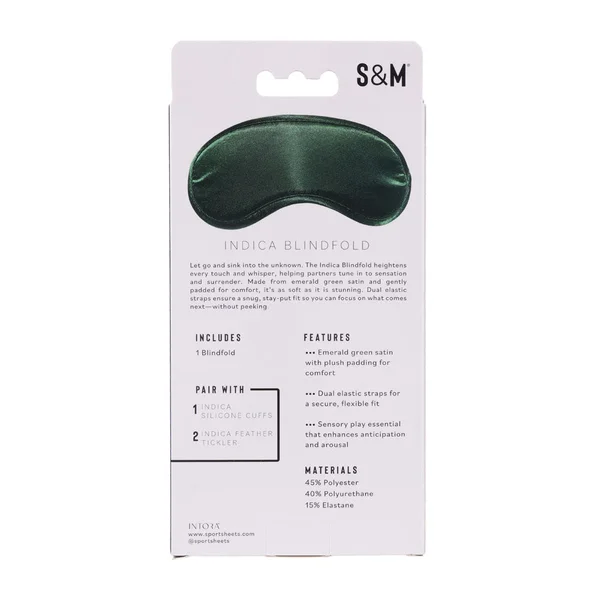 Sex & Mischief Indica Blindfold - Green Eye Mask — image 9 of 12