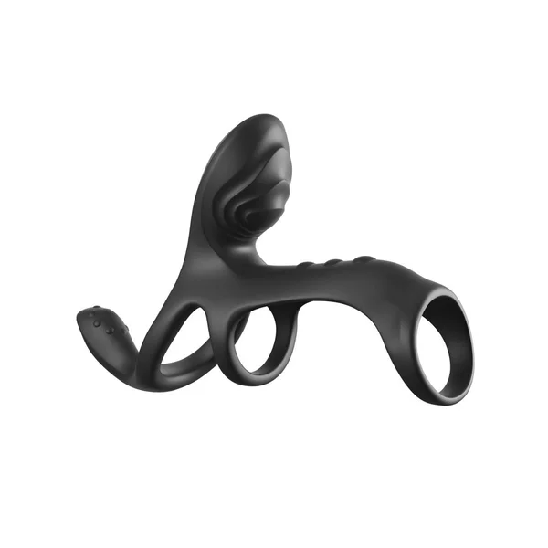 Fantasy C-Ringz Ultimate Couples Cage Max - Black USB Rechargeable Vibrating Cock Ring Cage — image 2 of 10