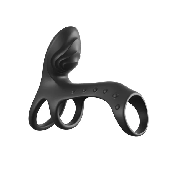 Fantasy C-Ringz Ultimate Couples Cage Max - Black USB Rechargeable Vibrating Cock Ring Cage — image 6 of 10