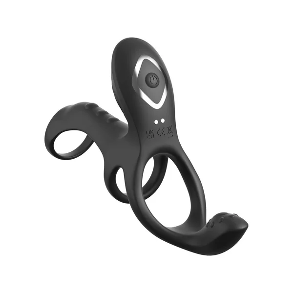 Fantasy C-Ringz Ultimate Couples Cage Max - Black USB Rechargeable Vibrating Cock Ring Cage — image 4 of 10
