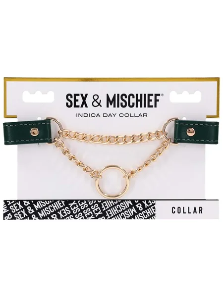 Sex & Mischief Indica Day Collar - Green/Gold Collar — image 10 of 12
