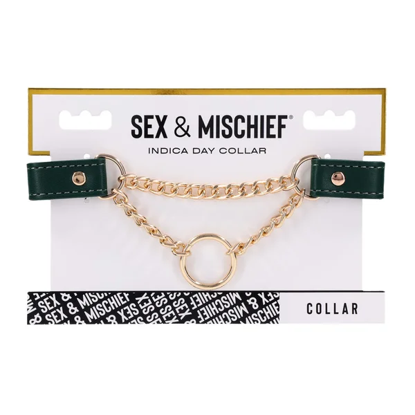 Sex & Mischief Indica Day Collar - Green/Gold Collar — image 8 of 12