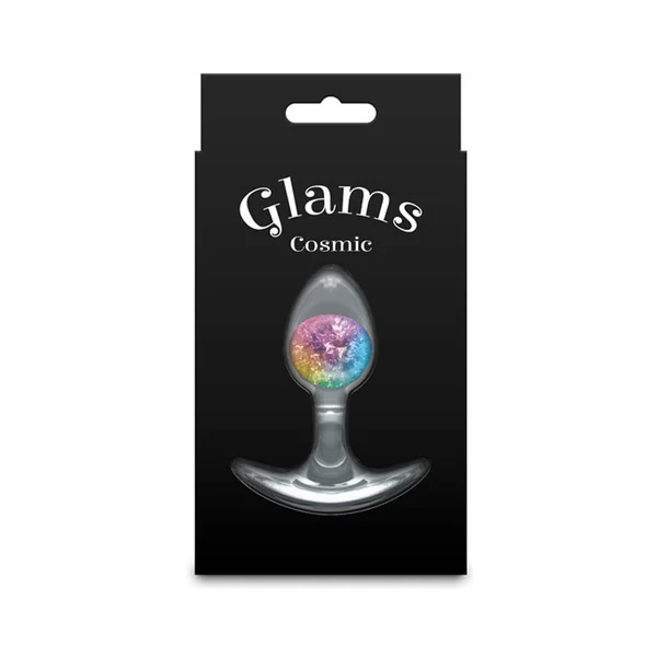 Glams Cosmic - Small - Rainbow - Clear/Rainbow 8.1 cm Small Butt Plug — image 4 of 8
