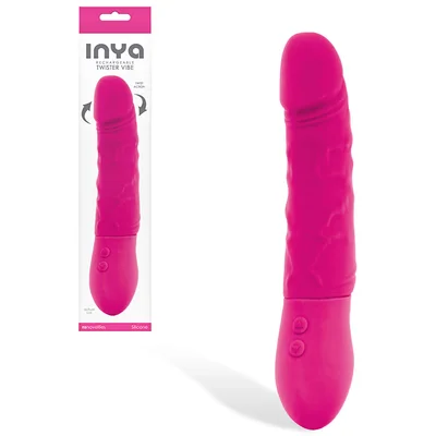 nsnovelties inya 9 realistic silicone vibrator with rotating adjustable shaft