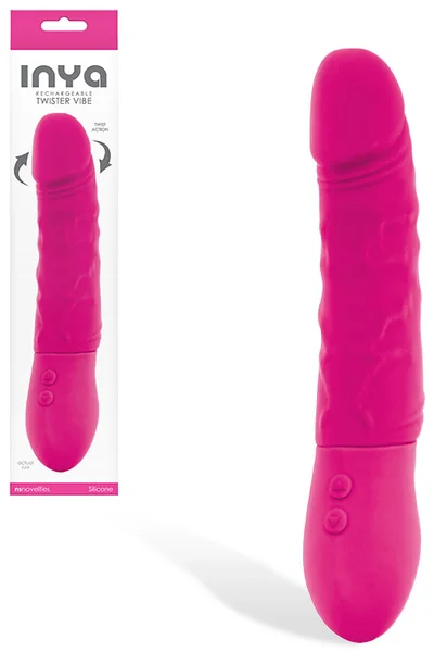 nsnovelties Inya 9" Realistic Silicone Vibrator with Rotating Adjustable Shaft — image 3 of 4