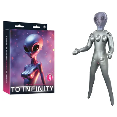 to infinity silver inflatable alien love doll
