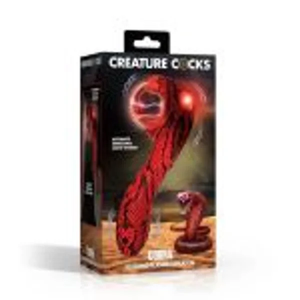 Creature Cocks Cobra - Red 18.5 cm USB Rechargeable Fantasy Vibrator with Plasma Ball — image 10 of 11
