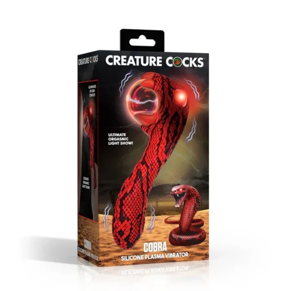 Creature Cocks Cobra - Red 18.5 cm USB Rechargeable Fantasy Vibrator with Plasma Ball — image 11 of 11