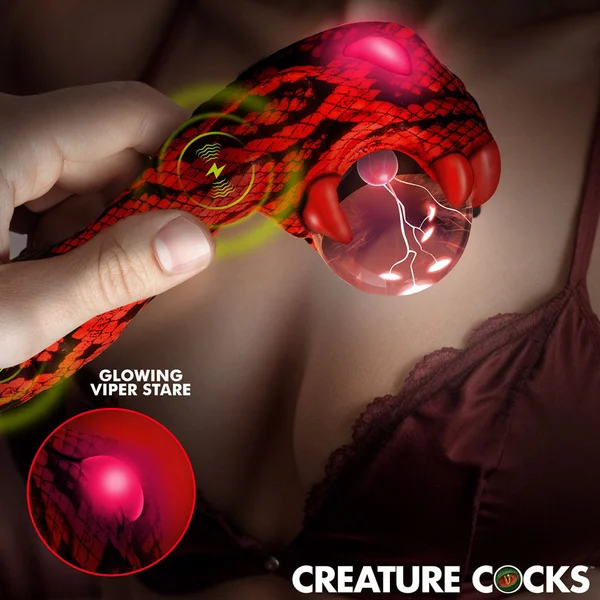 Creature Cocks Cobra - Red 18.5 cm USB Rechargeable Fantasy Vibrator with Plasma Ball — image 5 of 11
