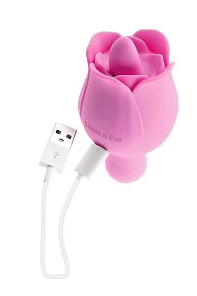 Adam and Eve Ravishing Rose 4.25" Dual Ended Rose Vibrator with Clitoral Teaser — image 15 of 15