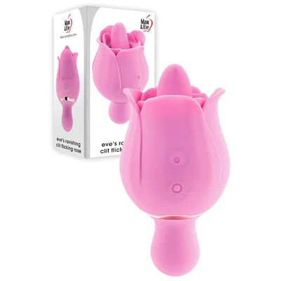 adam and eve ravishing rose 425 dual ended rose vibrator with clitoral teaser