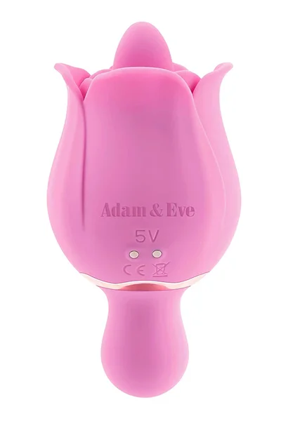 Adam and Eve Ravishing Rose 4.25" Dual Ended Rose Vibrator with Clitoral Teaser — image 12 of 15