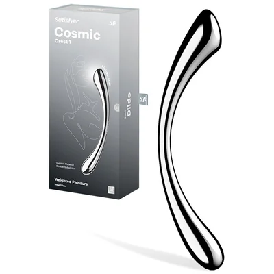 satisfyer cosmic crest 1 weighted 94 stainless steel dildo