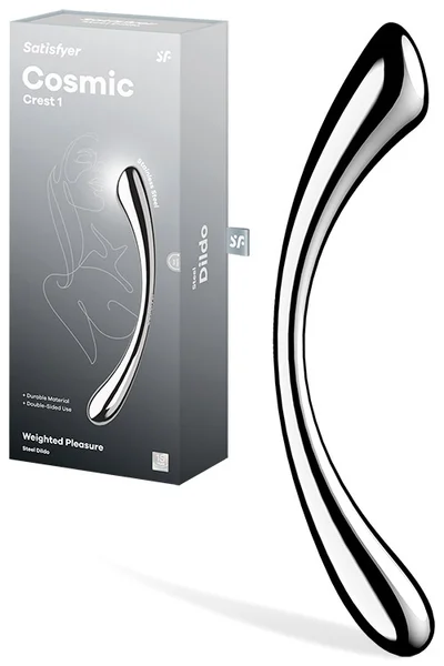 Satisfyer Cosmic Crest 1 Weighted 9.4" Stainless Steel Dildo — image 5 of 8