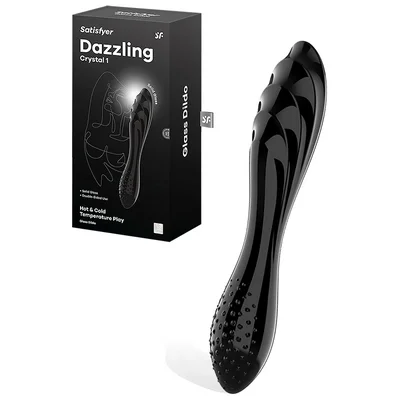 satisfyer dazzling crystal 7 glass dildo