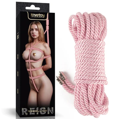 rebellion reign silky bondage rope pink pink bondage rope 10 metre length