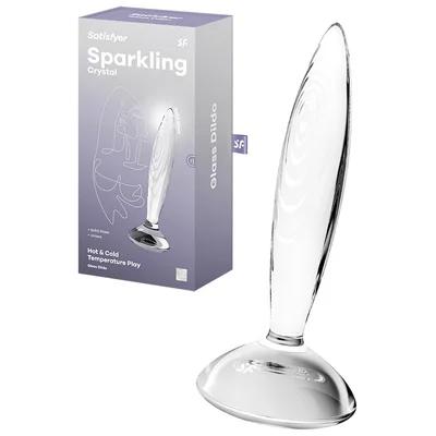 satisfyer sparkling crystal 75 glass dildo